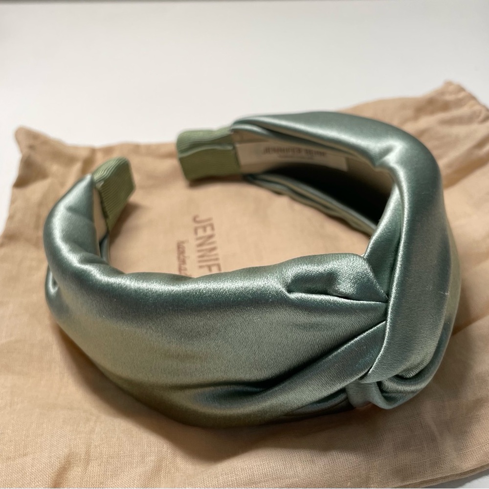 Jennifer Behr Twisted Headband in Silk Satin